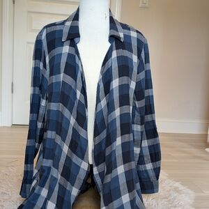 Style & Co - Open Front Flannel Shirt - XL